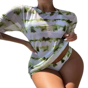 FS Kadın Tankinis Çiçek Baskı bikini seti Halter Lace Up Mayo Üçgen Mayo Uzun Etek Mayo Üç Adet 2022