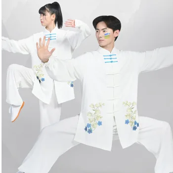 Tai Chi Elbise Wushu Giyim Kung Fu Rekabet Performansı Giyim Dövüş sanatı Üniforma Nefes Baskı 2022 Yeni Stil