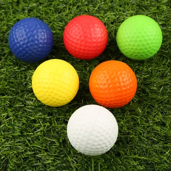 20 Adet Kapalı Açık Golf Uygulama Topları Hafif Köpük Golf Topları Renkli PU Malzeme Spor Oyunu Eğitim Sünger Golf Topları