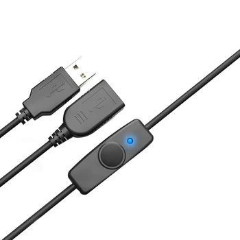 YENİ Data Sync USB 2.0 Genişletici Kablosu USB Uzatma Kablosu İle ON OFF Anahtarı LED Göstergesi PC Laptop İçin USB Fan LED Lamba