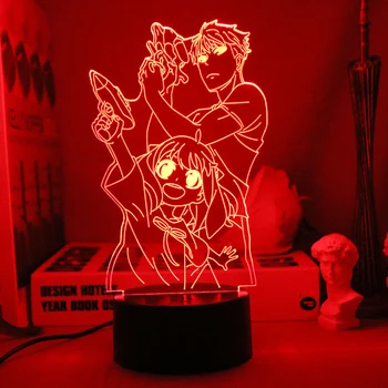 Sıcak Anime Manga CASUS X AİLE masa lambası Anya Forger 3d Led Gece Lambası Çocuklar İçin Ev Yatak Odası Dekorasyon Doğum Günü Odası Dekor Hediye