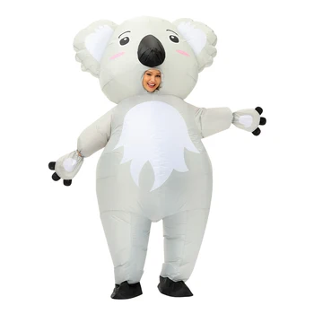 Anime Cadılar Bayramı Partisi Cosplay Kostüm Purim Koala Şişme Kostüm Hayvan Maskot Karnaval Komik süslü elbise Yetişkin İçin