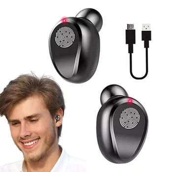 Kablosuz kulaklıklar 5.0 Kulaklık Spor Kulaklık mini kulaklık 3500mAh Şarj Kutusu Stereo Gürültü Azaltma Siyah
