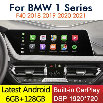 Android 12 CarPlay 6 + 128GB BMW 1 Serisi İçin F40 2018 ~ 2021 Araba Multimedya Oynatıcı GPS Navi Stereo WiFi 4G IPS Dokunmatik Ekran
